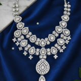 Luxury Bridal Crystal Necklace Set with Maang Tikka & Earrings | Elegant Wedding Jewelry for Women 7 5 1