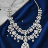 Silver Crystal Royale Necklace, Earring & Maang Tika Set 7 Gemini Generated Image b4ttdnb4ttdnb4tt