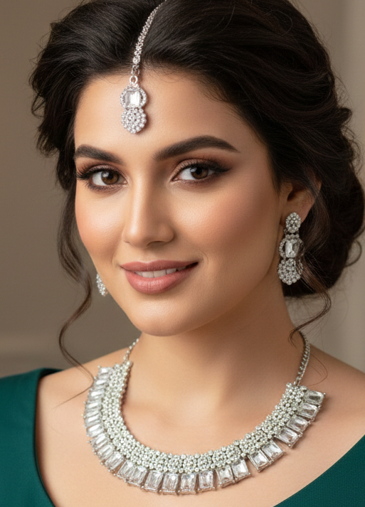 Radiant Silver-Tone Crystal Set 1 Radiant Silver-Tone Crystal Set