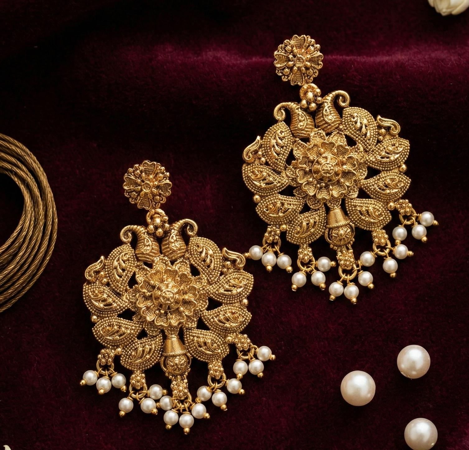 Intricate Temple-Style Choker and Long Necklace Set 3 Intricate Temple-Style Choker and Long Necklace Set