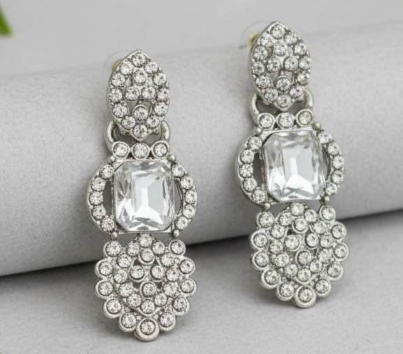 Radiant Silver-Tone Crystal Set 2 Radiant Silver-Tone Crystal Set