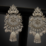 Silver Crystal & Pearl Grand Bahubali Jhumka Earrings 6 Gemini Generated Image qwhvb2qwhvb2qwhv