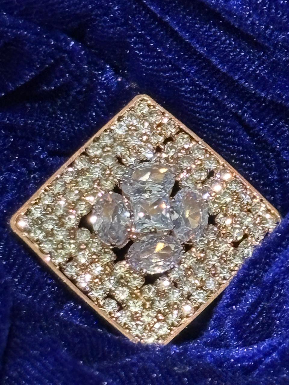 Geometric Pave Cushion Statement Ring 5 Geometric Pave Cushion Statement Ring