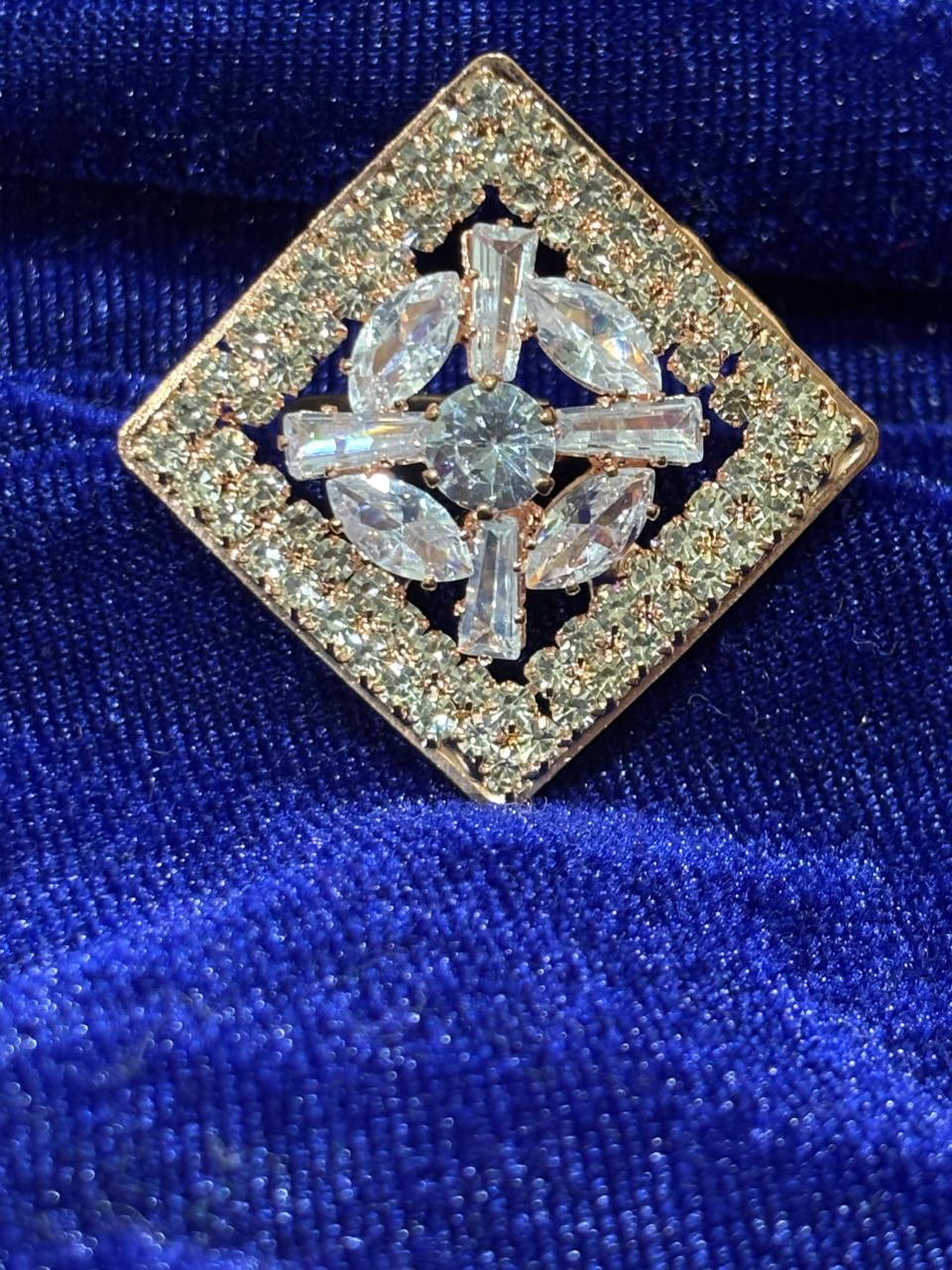 Radiant Square Crystal Statement Ring 1 Radiant Square Crystal Statement Ring