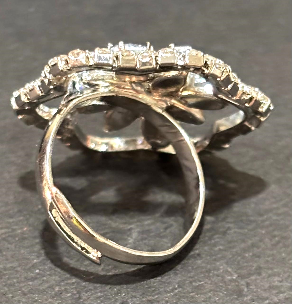 Dazzling Halo Floral Statement Ring 2 Dazzling Halo Floral Statement Ring