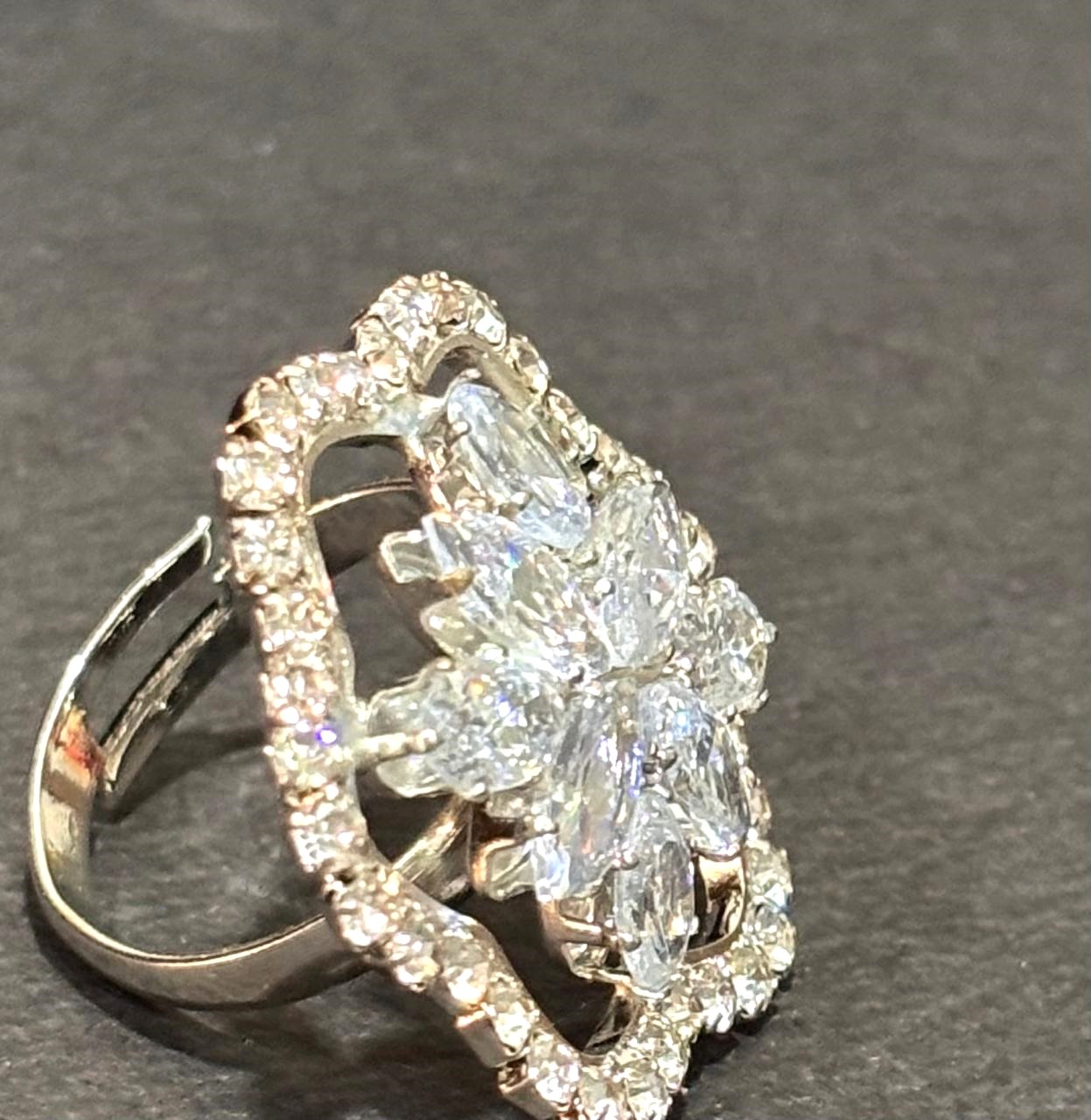 Dazzling Halo Floral Statement Ring 3 Dazzling Halo Floral Statement Ring