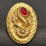 Antique Gold Floral Oval Statement Ring 5 IMG 20260214 WA0111