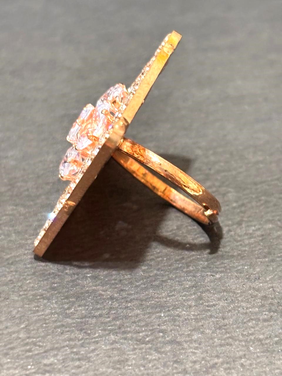 Geometric Pave Cushion Statement Ring 4 Geometric Pave Cushion Statement Ring