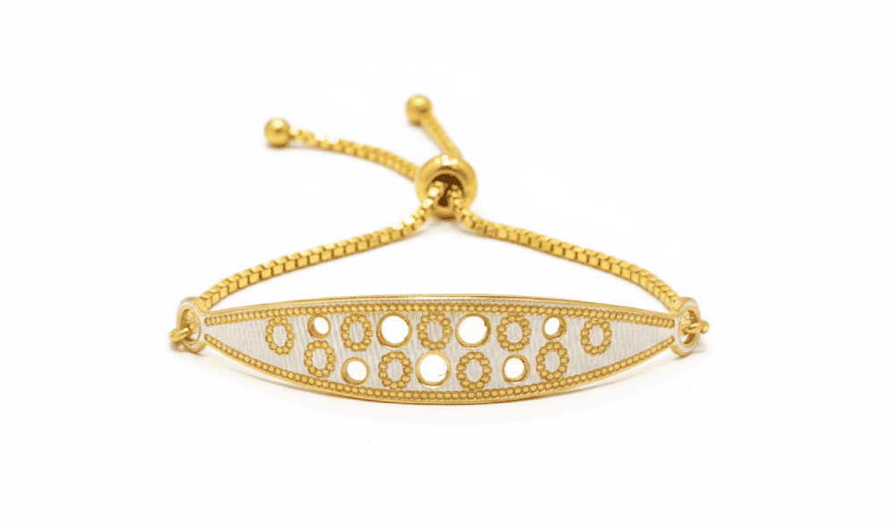 Golden Adjustable Charm Bracelet 1 Golden Adjustable Charm Bracelet