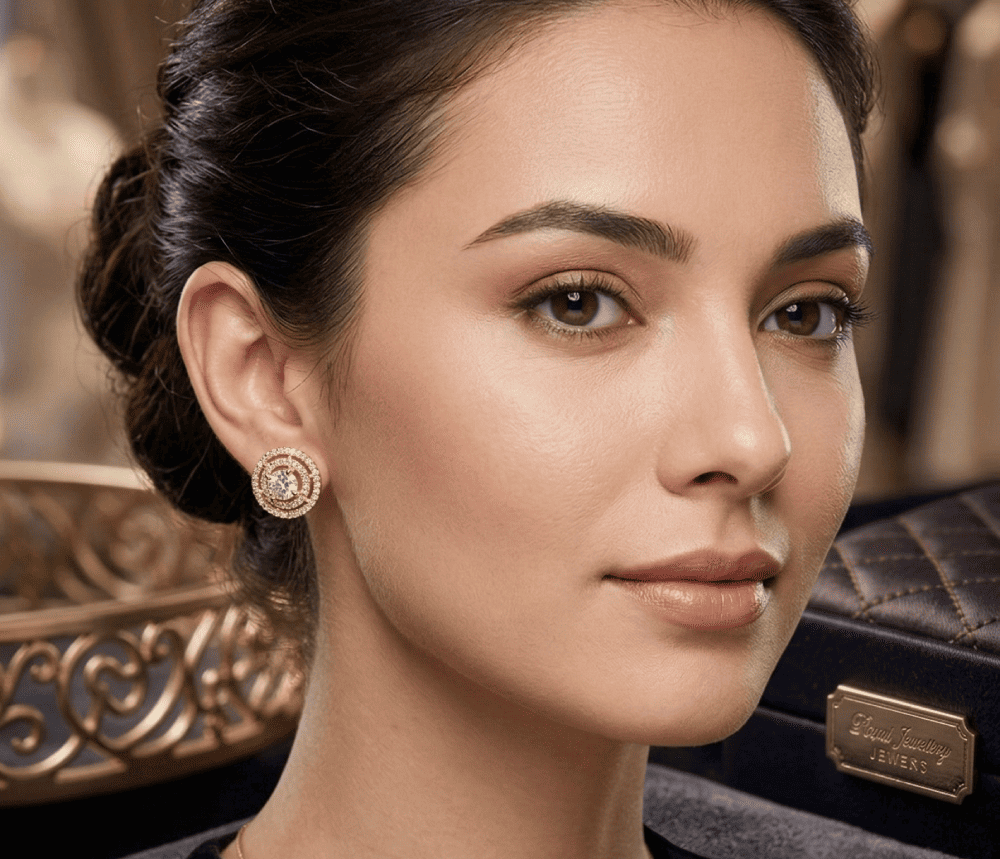 Elegant Crystal Round Stud Earrings for Women | Sparkling Party & Festive Earrings 1 Elegant Crystal Round Stud Earrings for Women | Sparkling Party & Festive Earrings