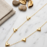 Stay-Bright Gold Heart Chain 3 1 5