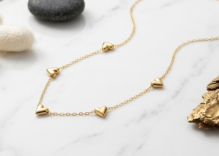 Stay-Bright Gold Heart Chain 2 Stay-Bright Gold Heart Chain