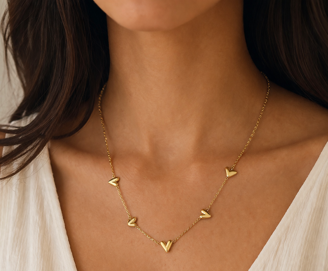 Stay-Bright Gold Heart Chain 1 Stay-Bright Gold Heart Chain
