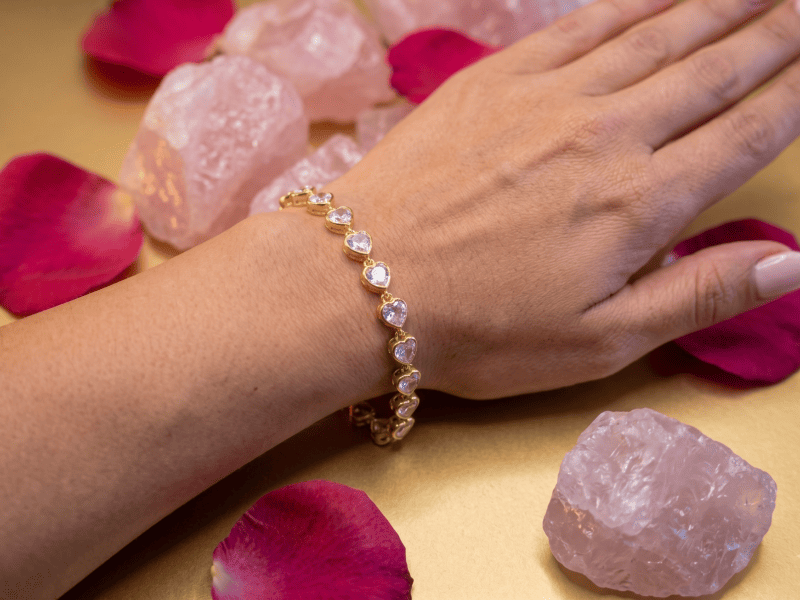 Luxury Heart Crystal Bracelet for Women | Anti Tarnish Everyday Jewelry 1 Luxury Heart Crystal Bracelet for Women | Anti Tarnish Everyday Jewelry